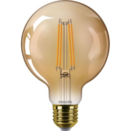 LED Prigušiva sijalica VINTAGE Philips G95 E27/7W/230V 1800K
