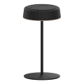 LED prigušiva solarna punjiva stona lampa VIVIEN LED/3W/5V 2700K 1600 mAh IP54 crna