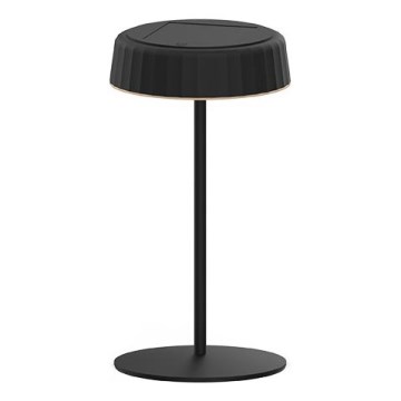 LED Prigušiva solarna punjiva stona lampa VIVIEN LED/3W/5V 2700K 1600 mAh IP54 crno