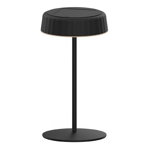 LED Prigušiva solarna punjiva stona lampa VIVIEN LED/3W/5V 2700K 1600 mAh IP54 crno