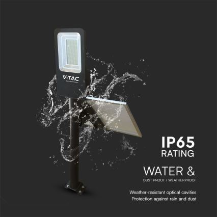 LED Prigušiva hibridna solarna ulična lampa LED/50W/230V 4000K IP65 50000 mAh + Daljinski upravljač