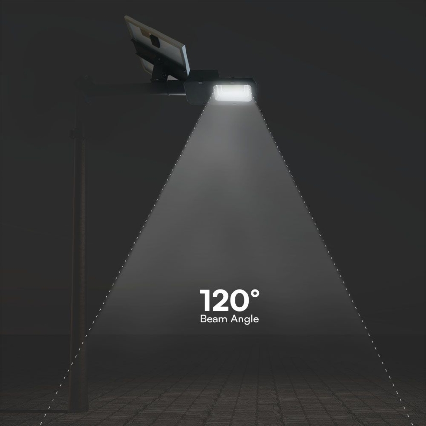 LED Prigušiva hibridna solarna ulična lampa LED/50W/230V 4000K IP65 50000 mAh + Daljinski upravljač