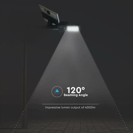 LED Prigušiva solarna ulična lampa LED/50W/6,4V 6000K IP65 + Daljinski upravljač