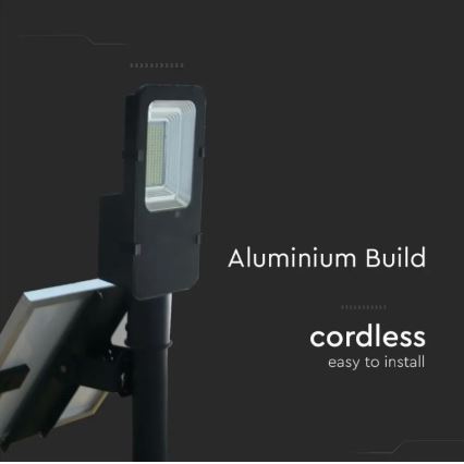 LED Prigušiva solarna ulična lampa LED/50W/6,4V 6000K IP65 + Daljinski upravljač