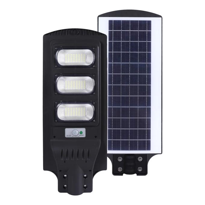 LED Prigušiva solarna ulična lampa sa senzorima za pokret i dan-noć URBI LED/8W/3,2V 6500K IP54 10000 mAh + Daljinski upravljač