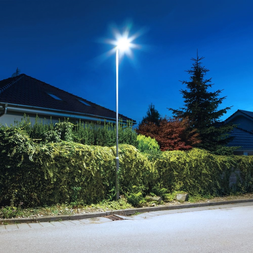 LED Prigušiva solarna ulična lampa sa senzorom KERS LED/300W/3,2V 6500K 8000 mAh IP65 sivo + Daljinski upravljač