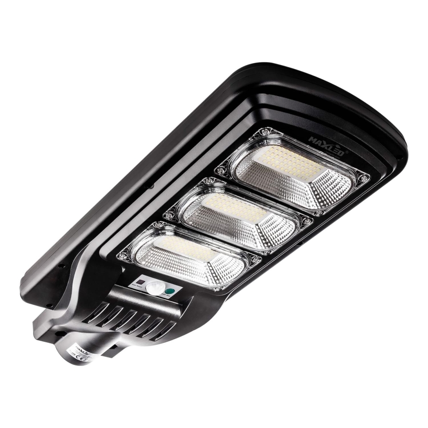 LED Prigušiva solarna ulična lampa sa senzorom LED/180W/6V 6500K IP65 crno + Daljinski upravljač