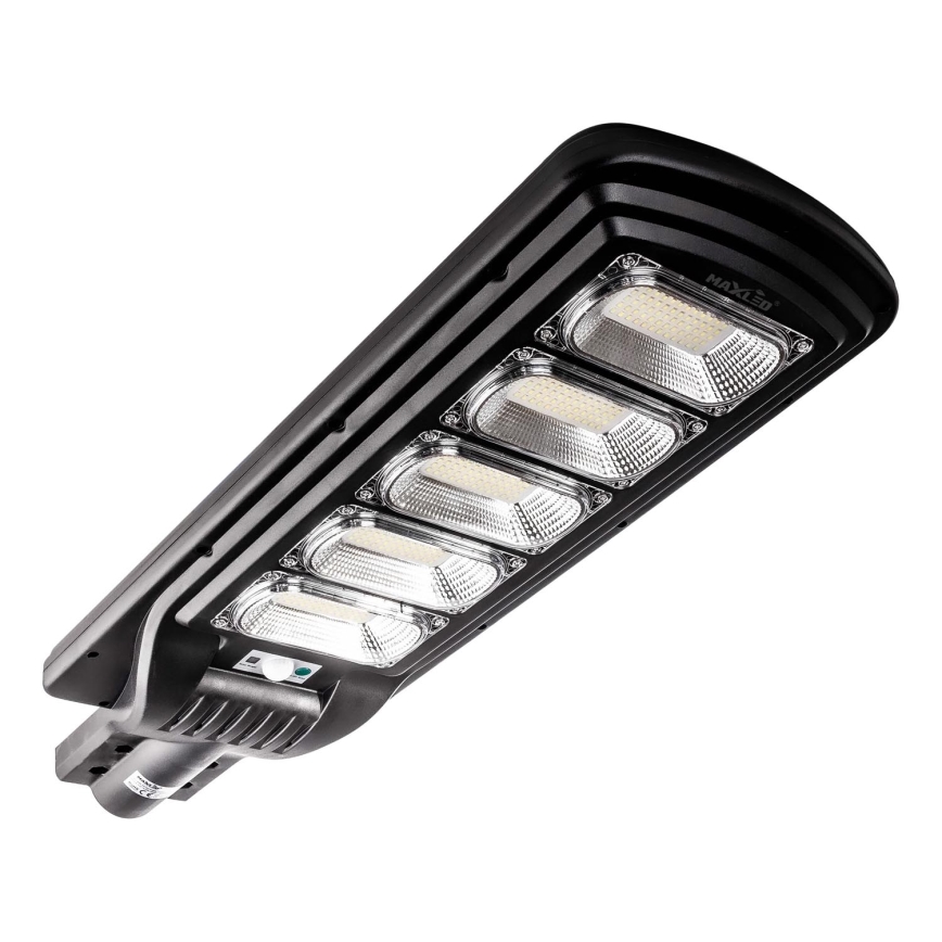 LED Prigušiva solarna ulična lampa sa senzorom LED/300W/6V 6500K IP65 crno + Daljinski upravljač