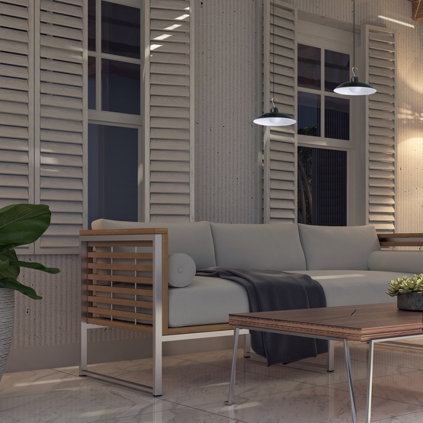 LED Prigušiva solarna viseća lampa sa senzorom za dan/noć LED/6W/3,7V 800 mAh IP44 + Daljinski upravljač