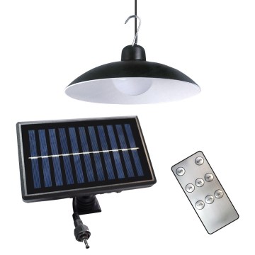 LED Prigušiva solarna viseća lampa sa senzorom za dan/noć LED/6W/3,7V 800 mAh IP44 + Daljinski upravljač