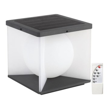 LED Prigušiva solarna zidna lampa LED/3W/3,7V IP65 3000K + Daljinski upravljač