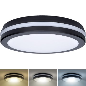LED prigušiva spoljašnja stropna svetiljka LED/18W/22W/26W/230V 3000/4000/6500K IP65 crna