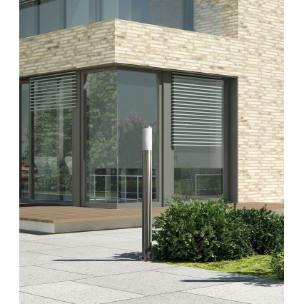 LED spoljna prigušiva lampa LIVIA 1xE27/6W/230V 2700-6500K Wi-Fi 100 cm IP44 srebrna