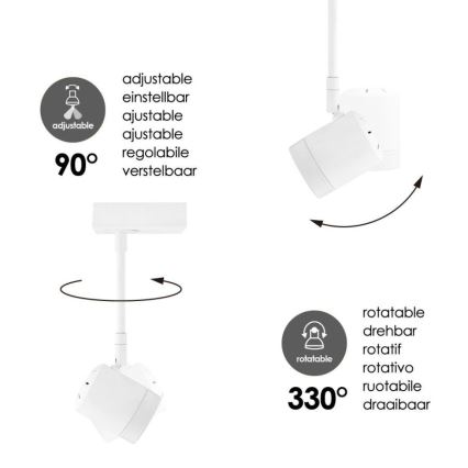 LED prigušiva spot svetiljka MANU 1xGU10/5,8W/230V bela
