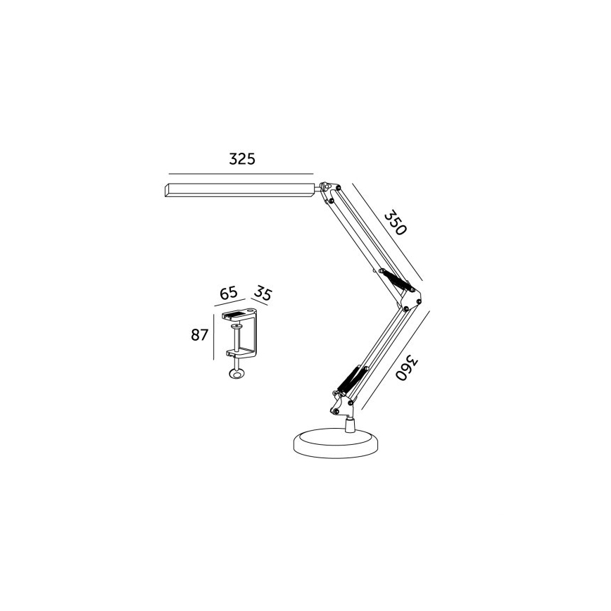 LED Prigušiva stona lampa 2u1 USB TENUIX LED/14W/5V 3000-6000K bela