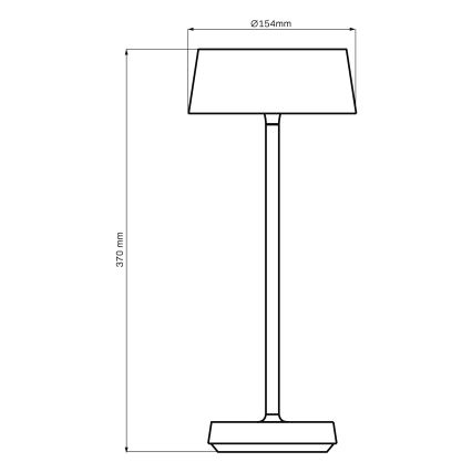 LED Prigušiva dodirna vanjska stona lampa CASABLANCA LED/3,4W/5V USB 3600 mAh IP44 bela
