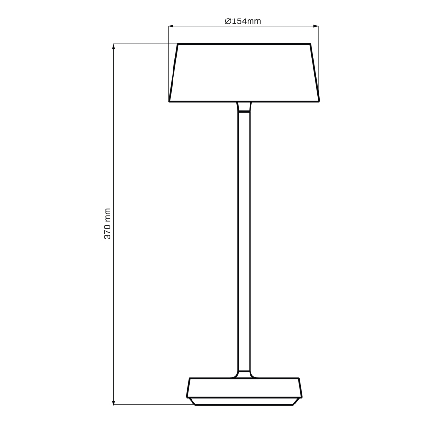 LED Prigušiva dodirna vanjska stona lampa CASABLANCA LED/3,4W/5V USB 3600 mAh IP44 bela