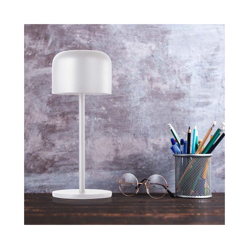 LED Prigušiva punjiva stona lampa na dodir LED/1,5W/5V 2700-5700K IP54 2200 mAh bela