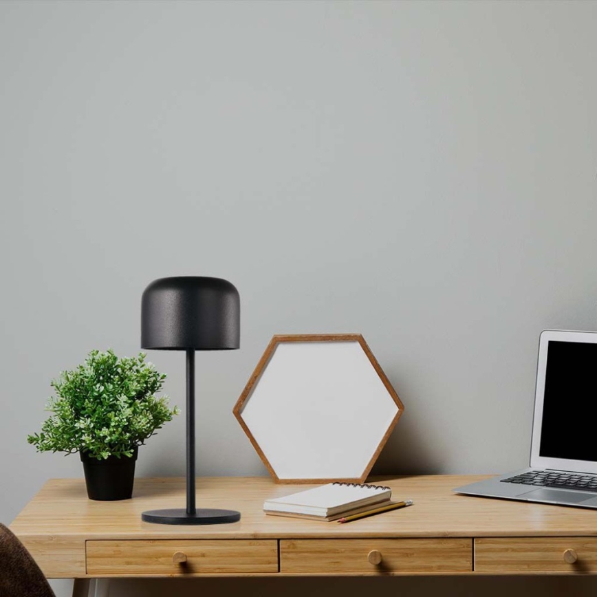 LED Prigušiva punjiva stona lampa na dodir LED/1,5W/5V 2700-5700K IP54 2200 mAh crno