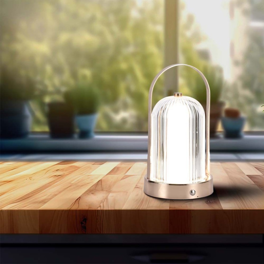 LED Prigušiva punjiva stona lampa na dodir LED/1W/5V 3000-6000K 1800 mAh bakreno