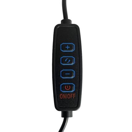 LED Prigušiva stona lampa LED/28W/230V 3000/4000/6500K sjajni krom