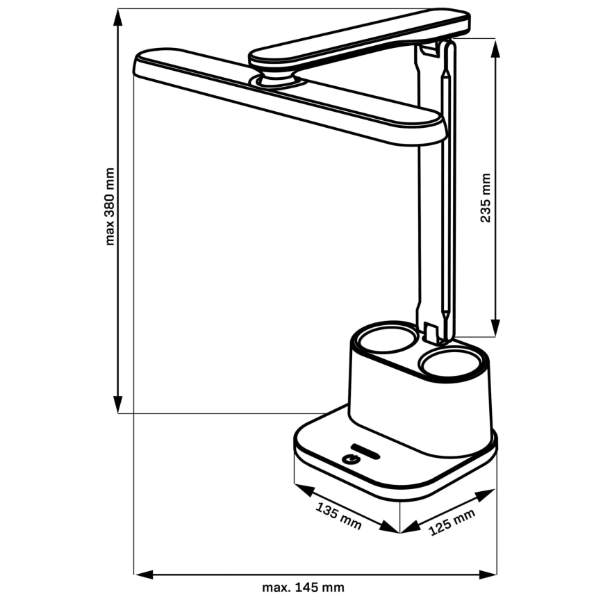 LED Prigušiva stona lampa na dodir BARI LED/6W/230V bela