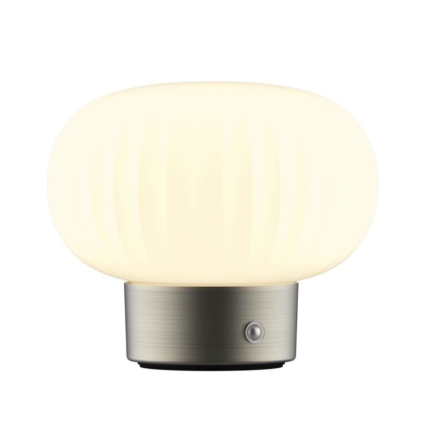 LED Prigušiva stona lampa na dodir LATTE LED/1,8W/5V USB 2000 mAh mat krom/bela