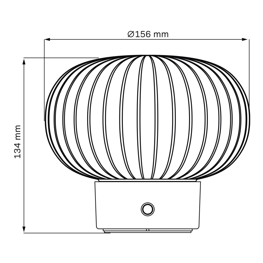 LED Prigušiva stona lampa na dodir LATTE LED/1,8W/5V USB 2000 mAh mat krom/bela