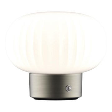 LED Prigušiva stona lampa na dodir LATTE LED/1,8W/5V USB 2000 mAh mat krom/bela