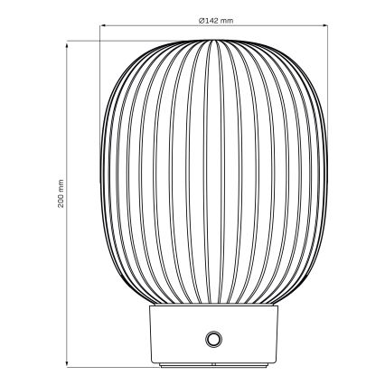 LED Prigušiva stona lampa na dodir LATTE LED/1,8W/5V USB 2000 mAh zlatna/bela