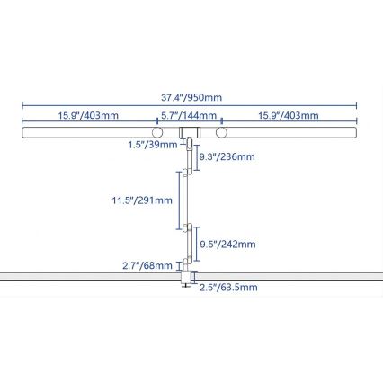 LED Prigušiva dodirna fleksibilna stona lampa POINTIQ LED/24W/230V 3000-6500K CRI 92 crno