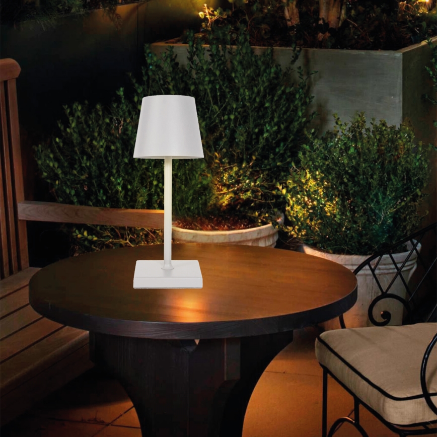 LED Prigušiva stona lampa na dodir LED/3,5W/5V 5200 mAh IP54 bela