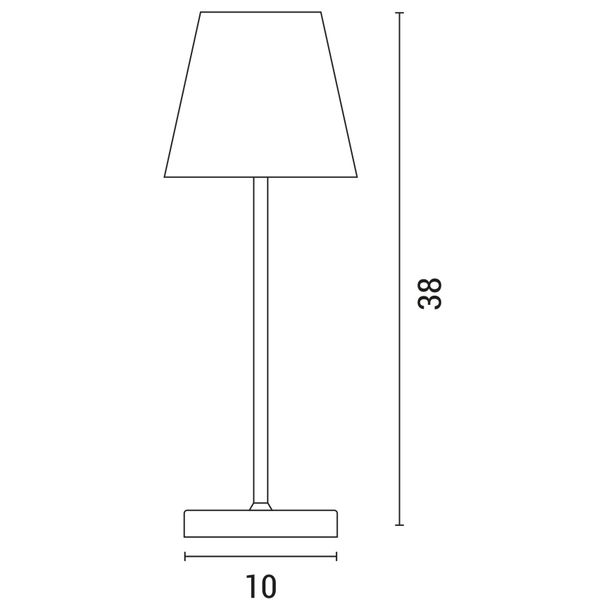 LED Prigušiva stona lampa na dodir LED/3,5W/5V 5200 mAh IP54 bela