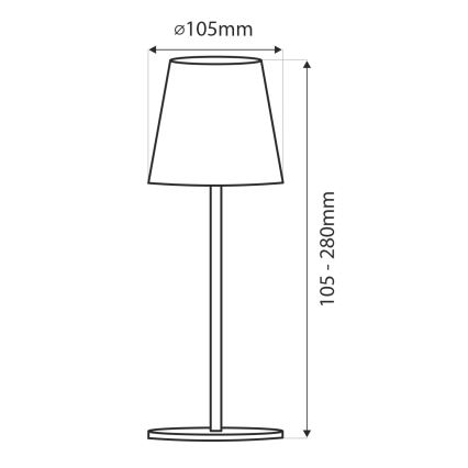 LED Prigušiva stona lampa na dodir LED/3W/5V USB 800 mAh bela