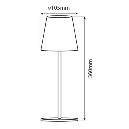 LED Prigušiva stona lampa na dodir LED/5W/5V USB 1200 mAh bela