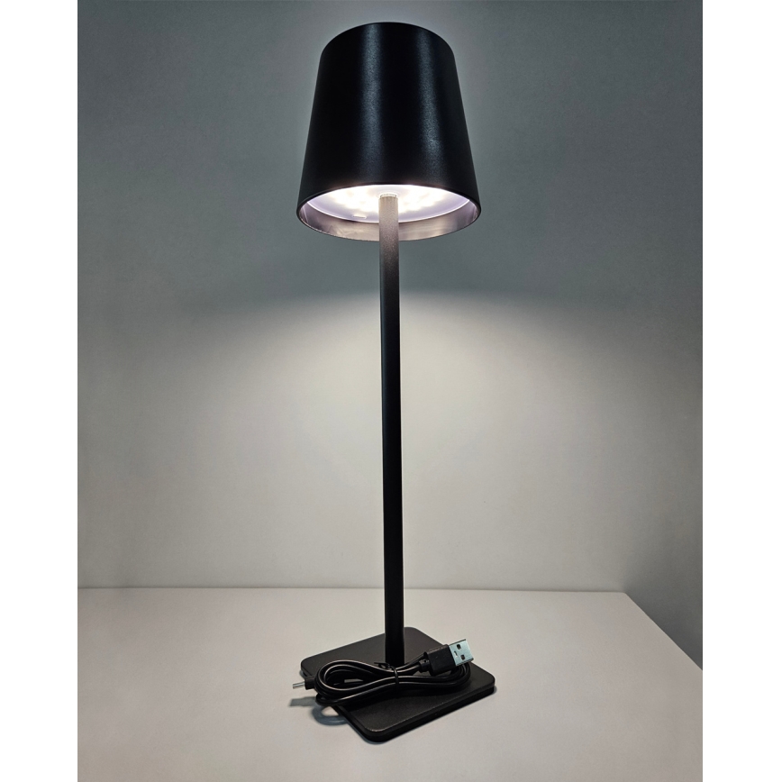 LED Prigušiva stona lampa na dodir LED/5W/5V USB 1200 mAh crno