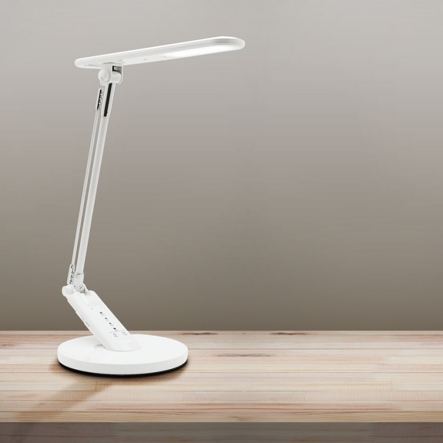 LED Prigušiva stona lampa na dodir OPTIMUM LED/7W/230V USB 3000/4000/6000K bela