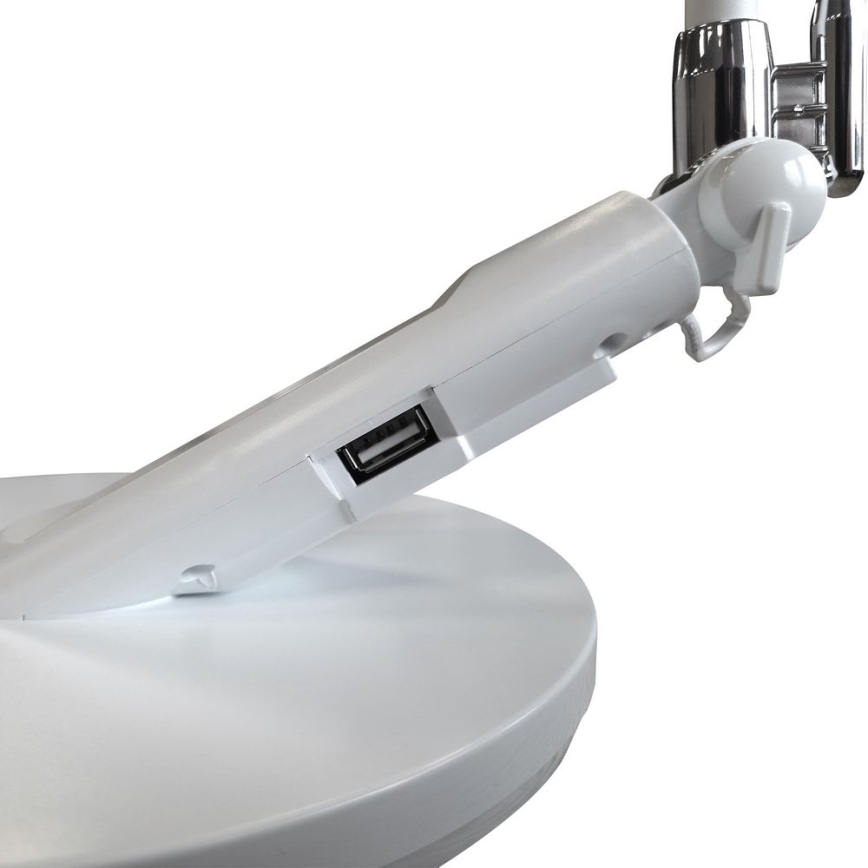 LED Prigušiva stona lampa na dodir OPTIMUM LED/7W/230V USB 3000/4000/6000K bela