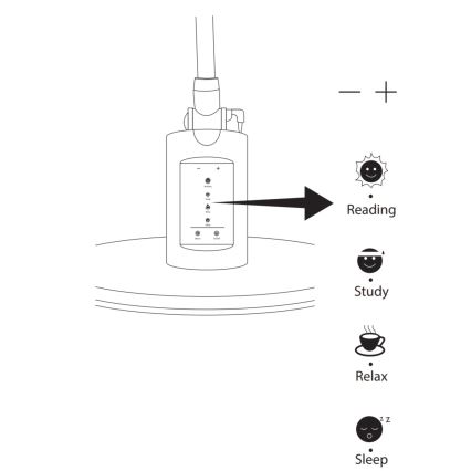 LED Prigušiva stona lampa na dodir OPTIMUM LED/7W/230V USB 3000/4000/6000K bela