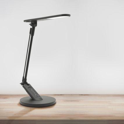 LED Prigušiva stona lampa na dodir OPTIMUM LED/7W/230V USB 3000/4000/6000K crno