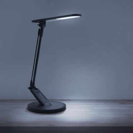 LED Prigušiva stona lampa na dodir OPTIMUM LED/7W/230V USB 3000/4000/6000K crno