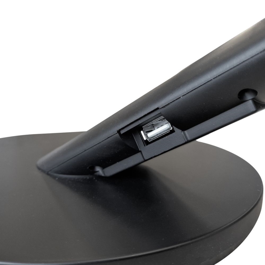 LED Prigušiva stona lampa na dodir OPTIMUM LED/7W/230V USB 3000/4000/6000K crno