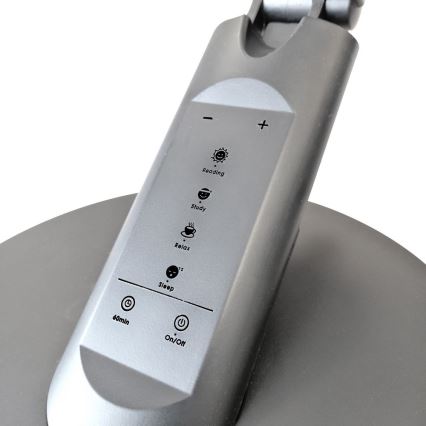 LED Prigušiva stona lampa na dodir OPTIMUM LED/7W/230V USB 3000/4000/6000K srebrno