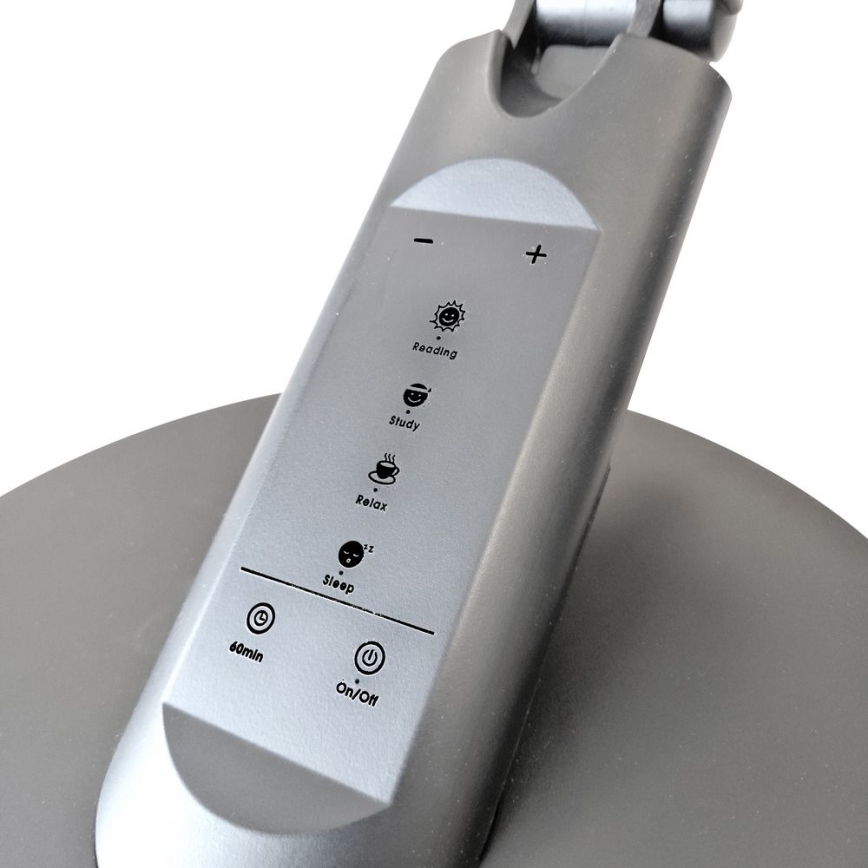 LED Prigušiva stona lampa na dodir OPTIMUM LED/7W/230V USB 3000/4000/6000K srebrno