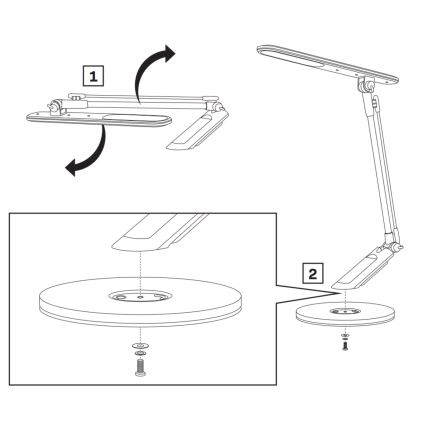 LED Prigušiva stona lampa na dodir OPTIMUM LED/7W/230V USB 3000/4000/6000K srebrno