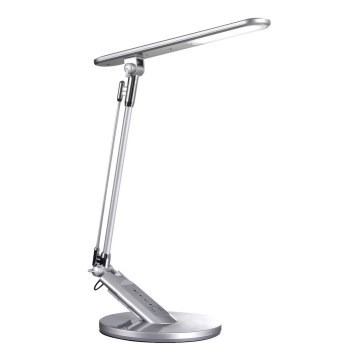 LED Prigušiva stona lampa na dodir OPTIMUM LED/7W/230V USB 3000/4000/6000K srebrno