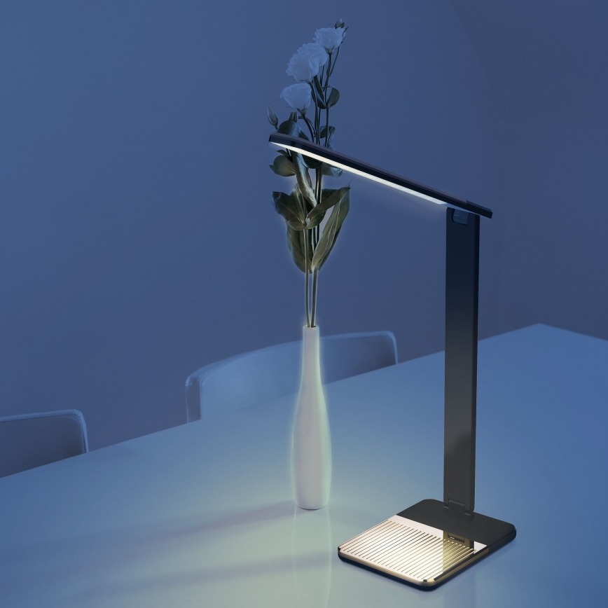 LED Prigušiva stona lampa na dodir PRESTIGE LED/12W/230V 2700/4000K/6500K crno