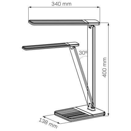LED Prigušiva stona lampa na dodir PRESTIGE LED/12W/230V 2700/4000K/6500K crno