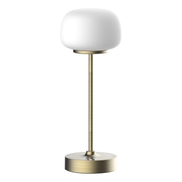 LED Prigušiva stona lampa na dodir RIMINI LED/2W/5V USB 2000 mAh zlatna/bela