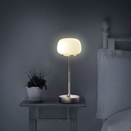 LED Prigušiva stona lampa na dodir RIMINI LED/2W/5V USB 2000 mAh zlatna/bela